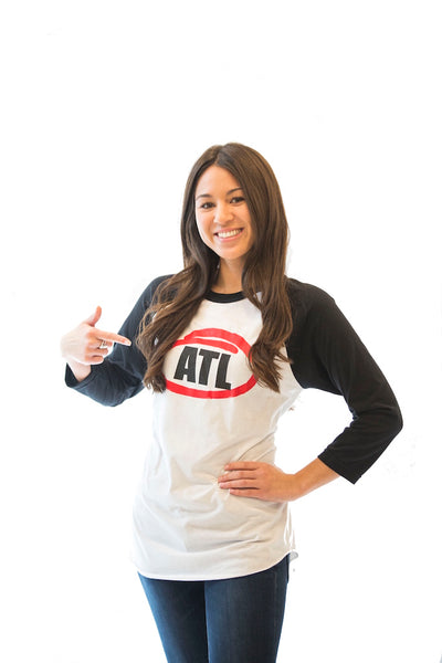 ATL Raglan (Black/White/Red/Black)