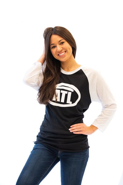 ATL Raglan (White/Black/White)