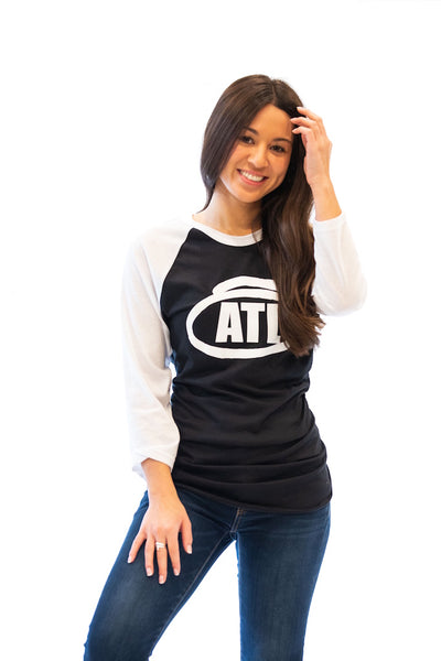 ATL Raglan (White/Black/White)